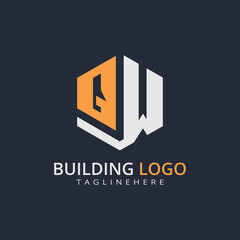 Modern Building Letter Logo Design – Real Estate Monogram Branding
