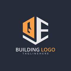 Modern Building Letter Logo Design – Real Estate Monogram Branding
