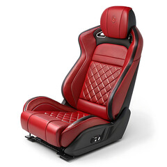Luxury Red and Black Diamond-Stitched Car Seat Premium Comfort and Style