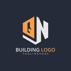 Modern Building Letter Logo Design – Real Estate Monogram Branding
