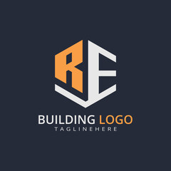 Modern Building Letter Logo Design – Real Estate Monogram Branding
