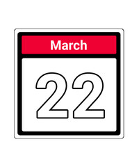 calendar icon march month date 22