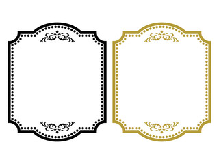 星のアンティークフレーム〜ブラックとゴールドのセット〜