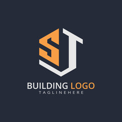 Modern Building Letter Logo Design – Real Estate Monogram Branding
