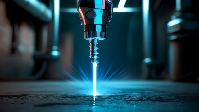 Laser Etching Tool Engraving in Dark Industry