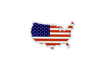 United States Map Filled with American Flag