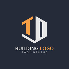 Modern Building Letter Logo Design – Real Estate Monogram Branding

