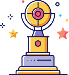 vector illustration of a winner trophy