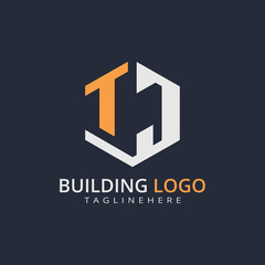 Modern Building Letter Logo Design &ndash; Real Estate Monogram Branding

