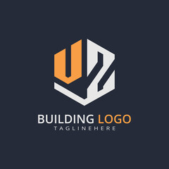 Modern Building Letter Logo Design – Real Estate Monogram Branding
