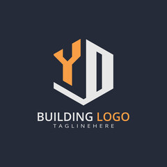 Modern Building Letter Logo Design – Real Estate Monogram Branding
