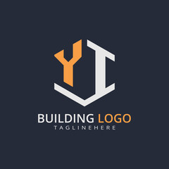 Modern Building Letter Logo Design – Real Estate Monogram Branding
