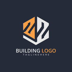Modern Building Letter Logo Design – Real Estate Monogram Branding

