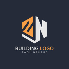 Modern Building Letter Logo Design – Real Estate Monogram Branding

