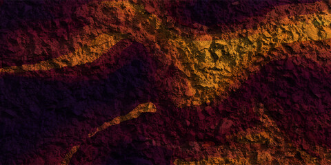 Lava Flows on active volcano aerial view