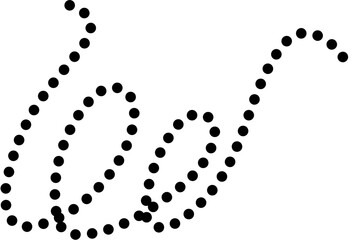 Spiral dotted lines symbol. Design element
