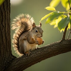 squirrel eating nut