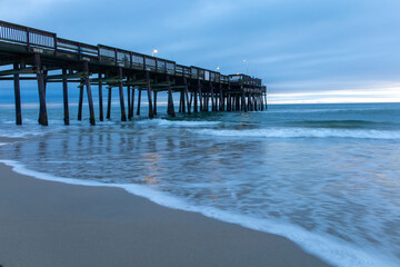 Gloomy sunrise at Sandbridge Beach