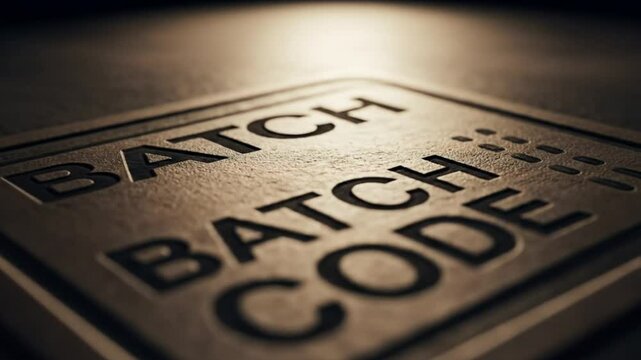 Close-Up of Batch Code Engraving