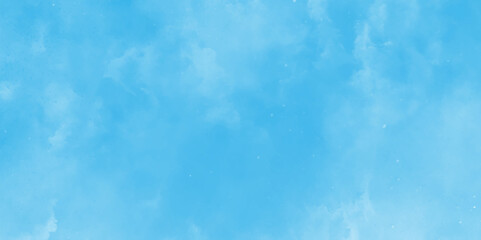 Bright blue cloudy sky vector illustration,  painted white clouds with pastel blue sky, watercolor illustration art marble painting abstract blue color texture, Hand painted abstract soft sky blue.
