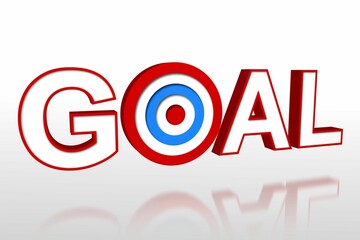 The word goal with target