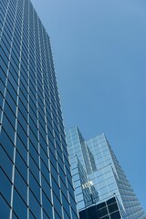 View of modern glass office buildings