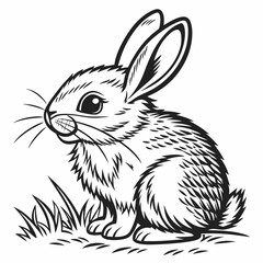 Bunny with Tiny Whiskers Vector