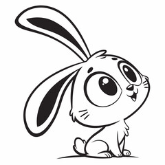 Bunny Icon Suitable for Stickers
