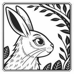 Bunny in Square Frame Icon