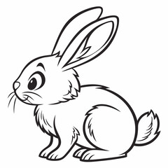 Bunny Line Art Vector for Icons