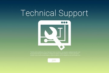 Technical support text with tool