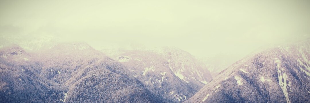 Fototapeta Mountain ranges during winter