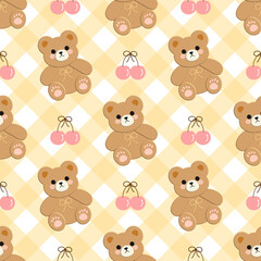 seamless background with teddy bears