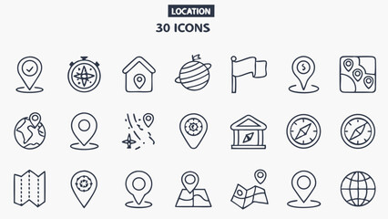 Fototapeta premium Set of vector icons for web design and business concepts