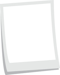 3D Blank Photo Frame – Empty Color Image with Clean Border and Shadow