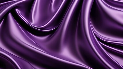 Fototapeta premium Luxurious Purple Silk Fabric Texture Elegant Draped Background