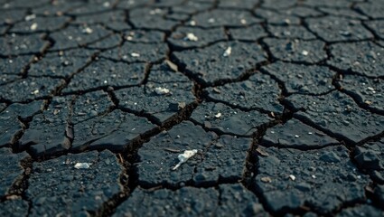 Fototapeta premium Cracked Earth, Dry Land, Drought, Arid Climate, Texture