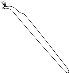 Split Eyelash Extention Tweezers Equipment Outline