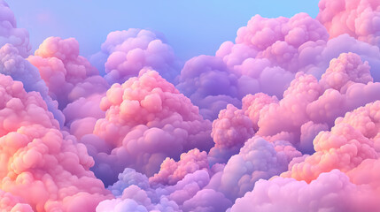 Obraz premium Soft pastel clouds in a dreamy sky