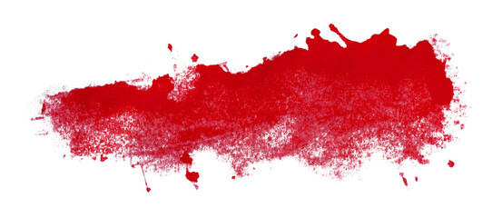 red watercolor background. Artistic hand paint. Isolated on transparent background.
