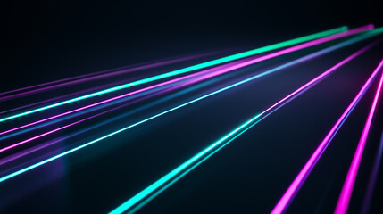 Vibrant neon laser beams in dynamic motion