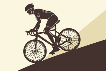 Obraz premium Pedal Power: Silhouettes of Cyclists in Motion