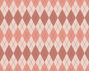 Argyle pattern on peach brown