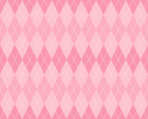 Argyle pattern on pastel pink