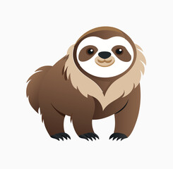 vector illustration of sloth