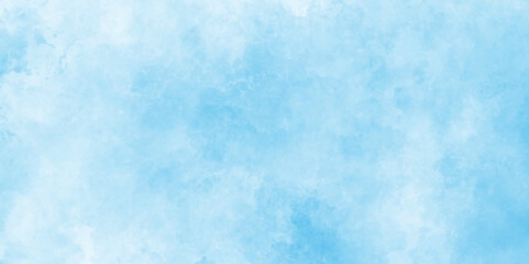 Sky blue gradient texture gently blending into crisp white light sky blue shades watercolor background,  aquarelle paint paper textured canvas element for  texture design, blue sky and clouds.