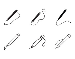 3d printing pen gradient, line, filled, colored icon. editable vector from computer concept. four different style 3d printing pen icon isolated on white background 