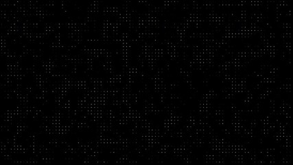 Animated white dotted technology background on black canvas portrait. The subtle pattern of glowing pixel like dots creates a futuristic digital interface feel, ideal for high tech intros - Powered by Adobe