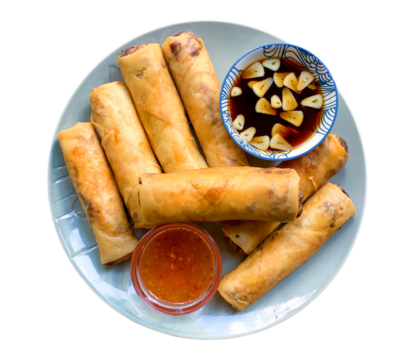 pork vegetables spring roll