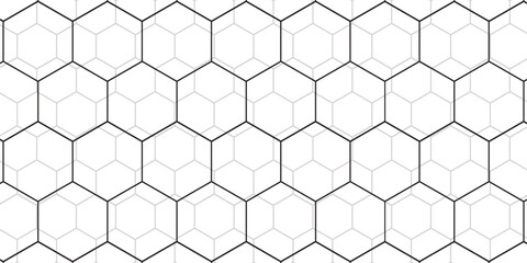 Abstract white and grey hexagonal pattern background design. Modern simple overlapping hexagon geometric element with molecular structures.